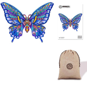 Magnificent Butterfly Eco Bag Wooden Puzzle