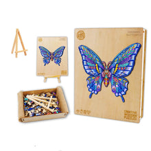 Load image into Gallery viewer, Magnificent Butterfly Box Wooden Puzzle
