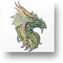 Load image into Gallery viewer, Majestic Green Dragon Wooden Puzzle Main Image
