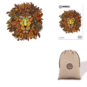 Mighty Lion Wooden Puzzle Eco bag