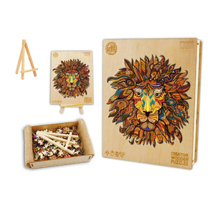 Mighty Lion Wooden Puzzle Box