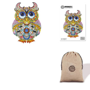Wise Owl Eco Bag Wooden Puzzle