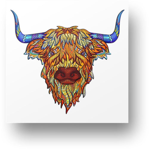 Highland Cow Wooden Puzzle