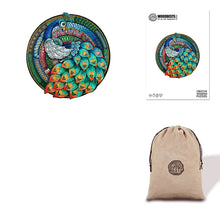 Load image into Gallery viewer, Mosaic Peacock Wooden Puzzle Eco bag
