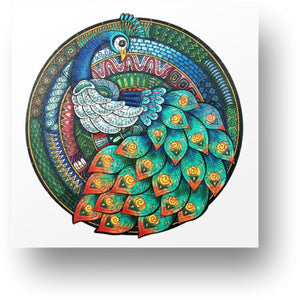 Mosaic Peacock Wooden Puzzle