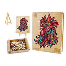 Load image into Gallery viewer, Proud Rooster Wooden Puzzle Box
