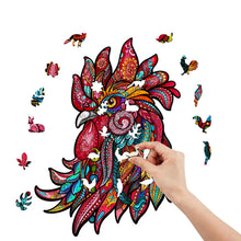 Load image into Gallery viewer, Proud Rooster Wooden Puzzle Pieces
