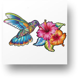 Vibrant Hummingbird Wooden Puzzle